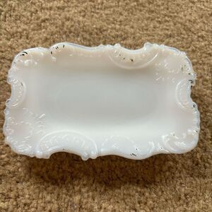 Vintage Milk Glass Vanity Tray